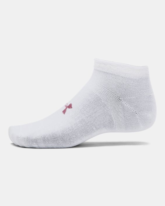 Unisex UA Essential 3-Pack Low Socks in White image number 3